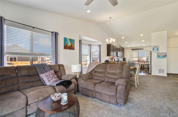 Chandelier, Dining room, Interior, Kitchen, Living room, Recessed Lighting