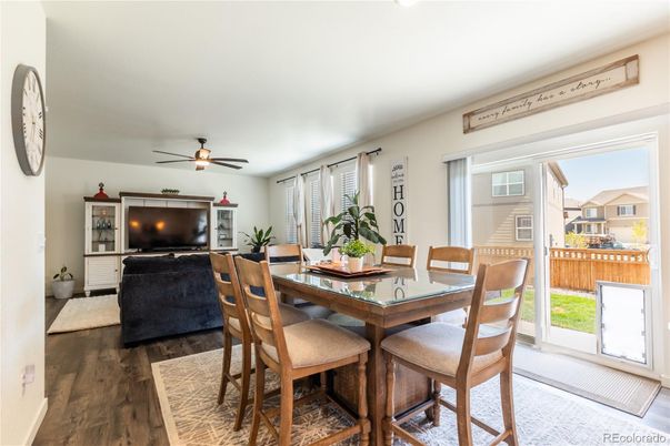 Dining room, Interior, Wood Texture Flooring