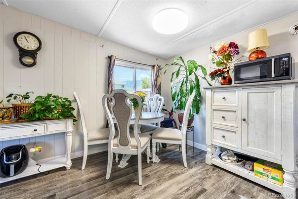 Dining room, Interior, Wood Texture Flooring