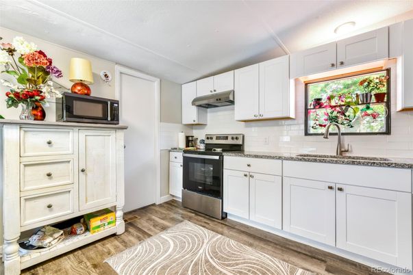 Interior, Kitchen, Wood Texture Flooring