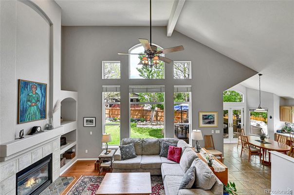 Fireplace, Interior, Living room, Pendant Lights