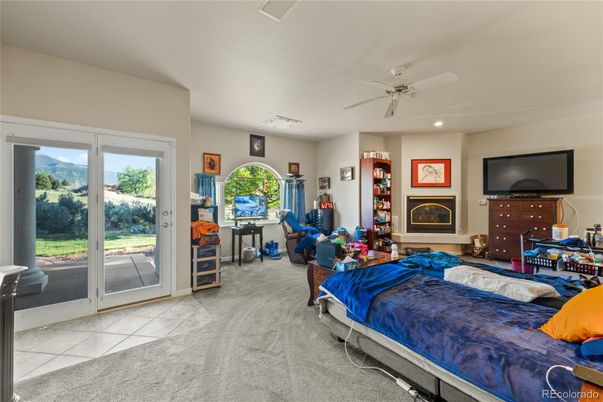 Bedroom, Fireplace, Interior, Recessed Lighting