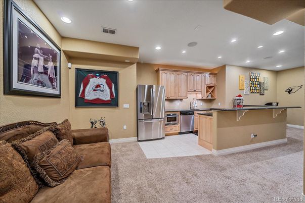 Interior, Kitchen, Living room, Recessed Lighting, Stainless Steel Appliances