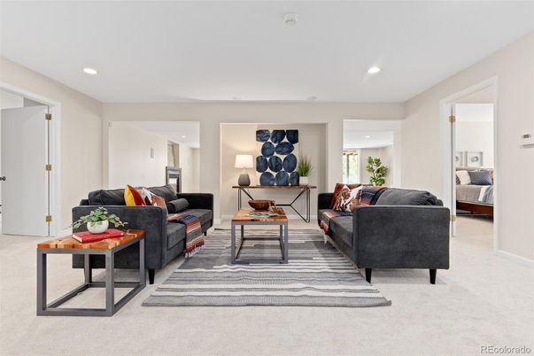 Interior, Living room, Recessed Lighting