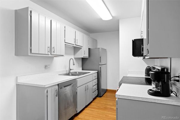 Interior, Kitchen, Wood Texture Flooring