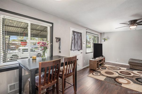 Dining room, Interior, Wood Texture Flooring