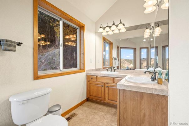 Bathroom, Dual Sink Vanities, Interior, Tile Countertops