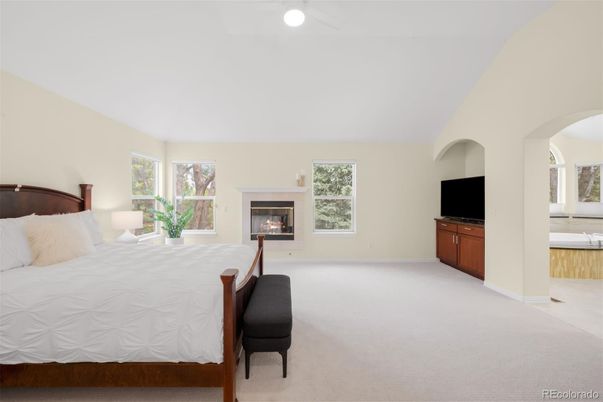 Bedroom, Fireplace, Interior