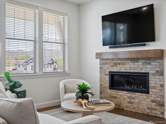Fireplace, Interior, Stone Walls, Wood Texture Flooring