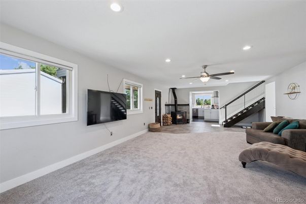 Fireplace, Interior, Living room, Recessed Lighting