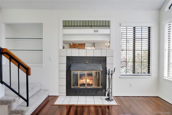 Fireplace, Interior, Wood Texture Flooring