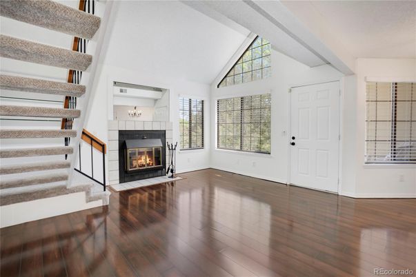 Empty room, Fireplace, Interior, Wood Texture Flooring