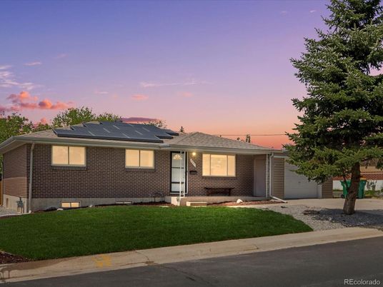 Attached, Exterior, Facade, Brick Facade, Solar Panels, Ranch