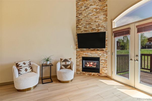 Fireplace, Interior, Stone Walls, Wood Texture Flooring
