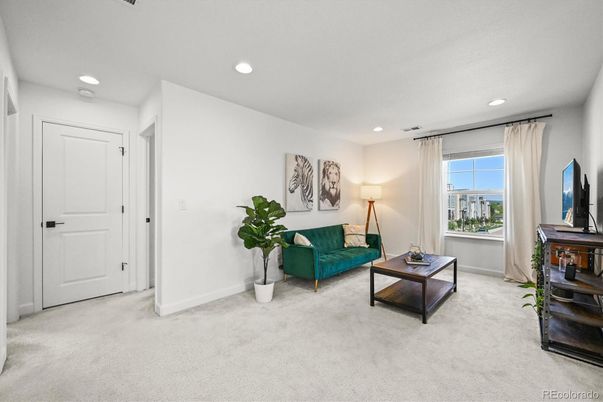 Interior, Living room, Recessed Lighting