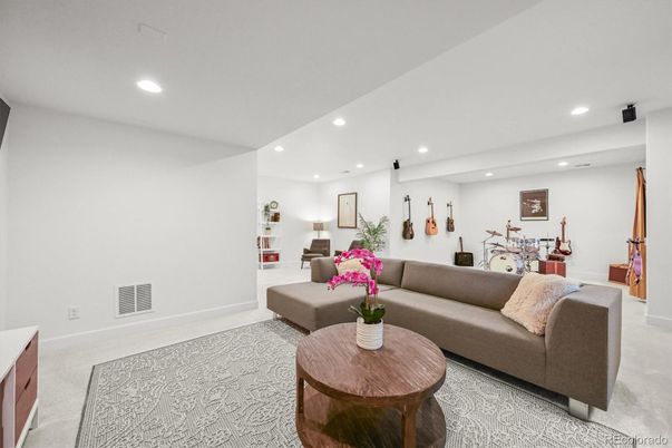 Interior, Living room, Recessed Lighting