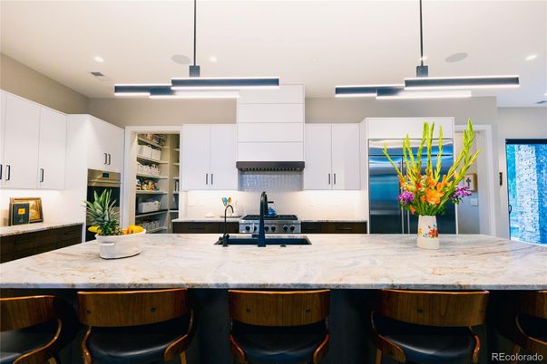 Interior, Kitchen, Pendant Lights, Recessed Lighting, Stainless Steel Appliances