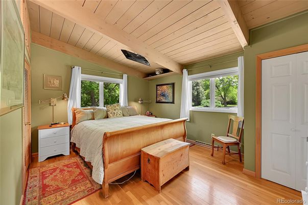 Bedroom, Interior, Wooden Beams, Wooden Ceilings, Wood Texture Flooring