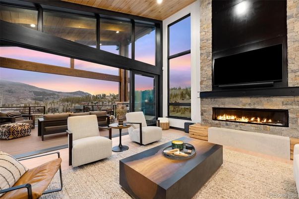 Fireplace, Interior, Living room, Stone Walls, Wooden Ceilings