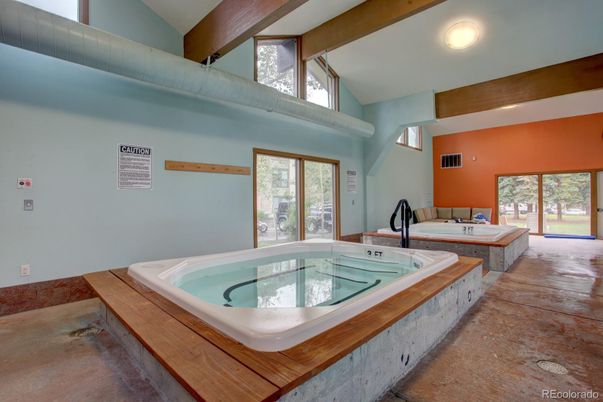 Hot Tub, Interior, Pool, Recessed Lighting, Wooden Beams