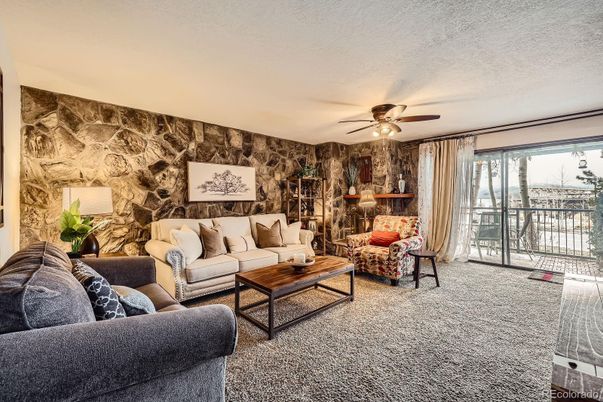 Interior, Living room, Stone Walls