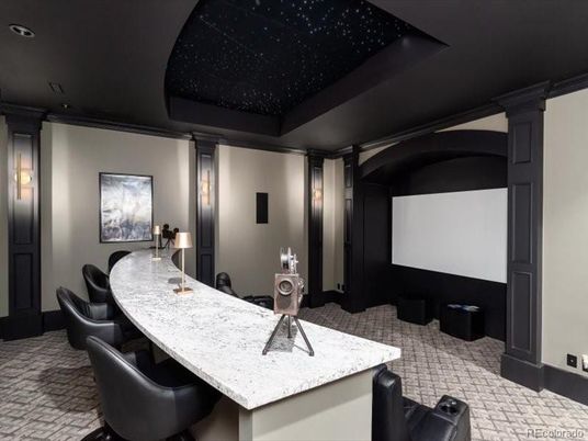 Interior, Projection Screen, Recessed Lighting, Theatre Room