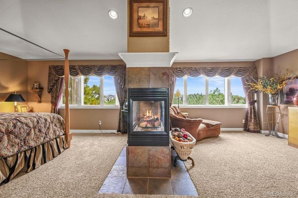Bedroom, Fireplace, Interior, Recessed Lighting
