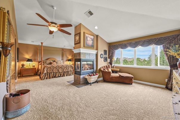 Bedroom, Fireplace, Interior, Recessed Lighting