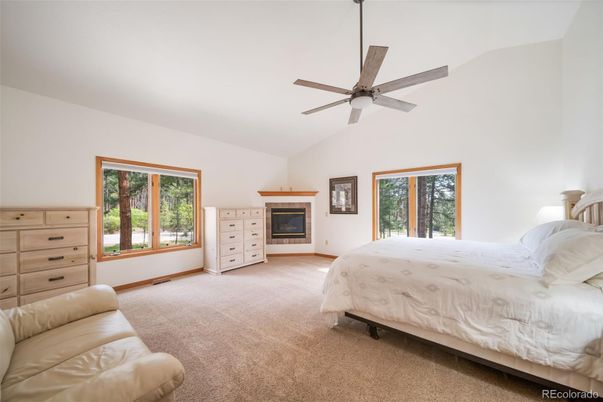 Bedroom, Fireplace, Interior