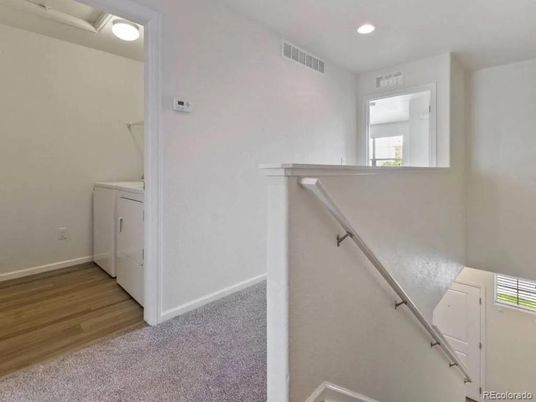 Interior, Recessed Lighting, Washer, Wood Texture Flooring