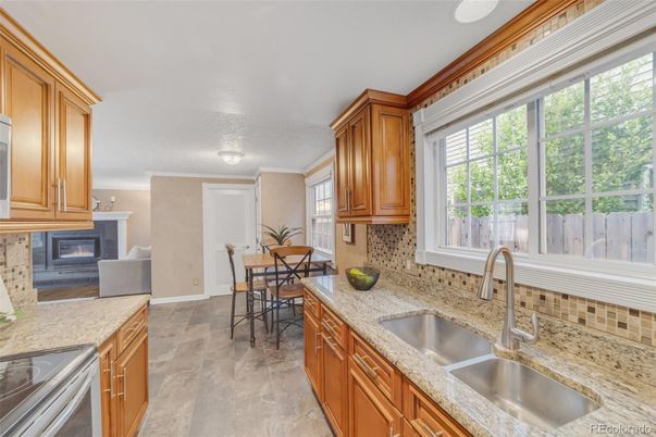 Dining room, Fireplace, Interior, Kitchen