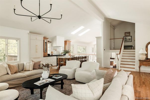 Dining room, Interior, Kitchen, Living room, Pendant Lights, Recessed Lighting, Wood Texture Flooring