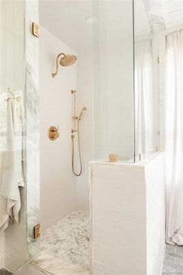 Bathroom, Glass Shower, Interior, Marble