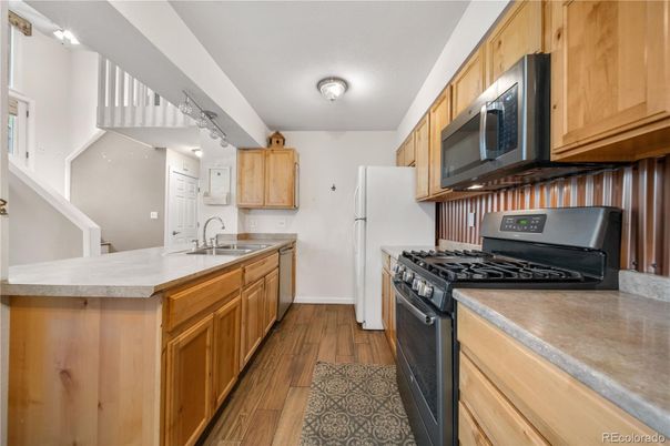 Interior, Kitchen, Wood Texture Flooring