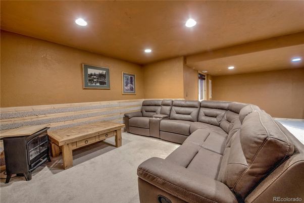 Interior, Living room, Recessed Lighting, Theatre Room