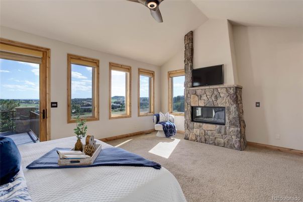 Bedroom, Fireplace, Interior