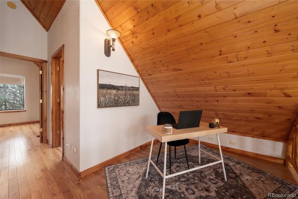 Home Office, Interior, Wooden Ceilings, Wood Texture Flooring