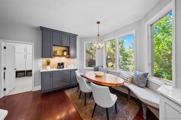 Chandelier, Dining room, Interior, Pendant Lights, Wood Texture Flooring