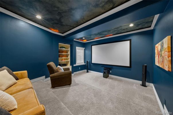 Interior, Projection Screen, Recessed Lighting, Theatre Room