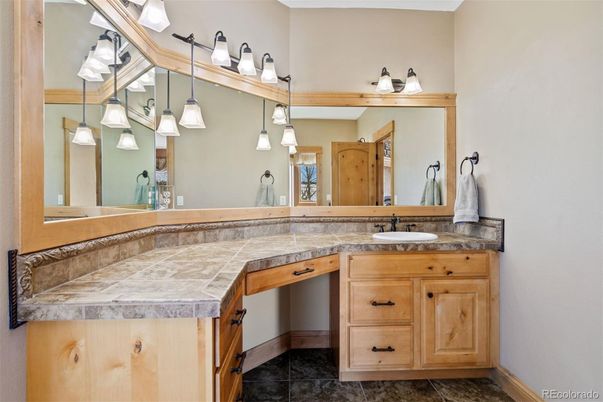 Bathroom, Dual Sink Vanities, Interior, Tile Countertops