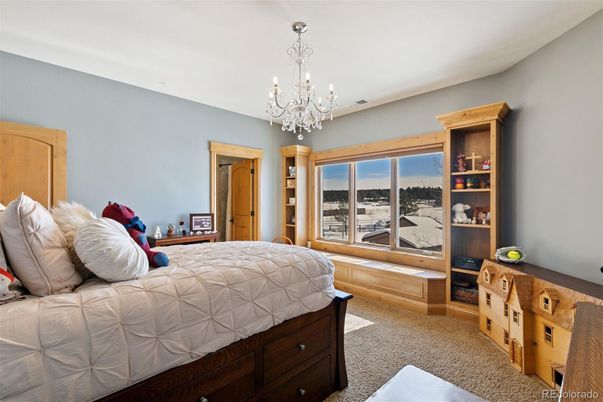 Bedroom, Chandelier, Interior