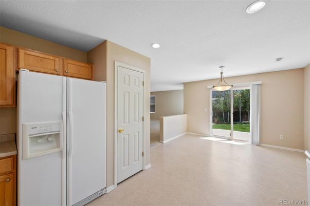 Empty room, Interior, Kitchen, Pendant Lights, Recessed Lighting