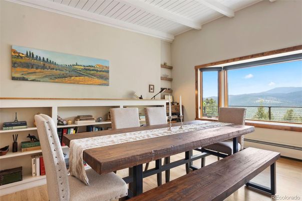 Dining room, Interior, Wood Texture Flooring