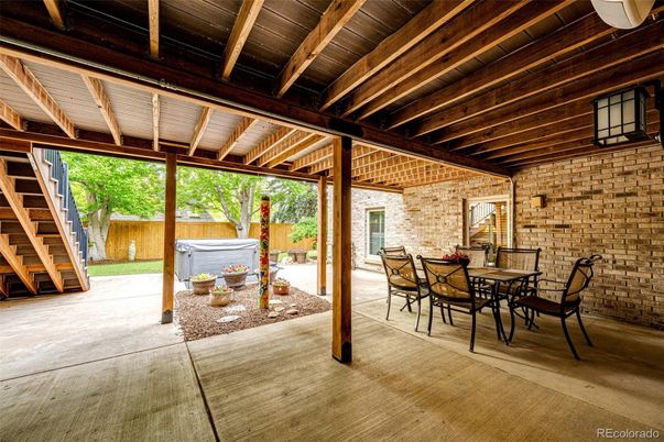 Exterior, Hot Tub, Stone Walls