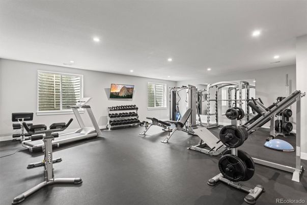 Fitness Equipment, Gym, Interior, Recessed Lighting