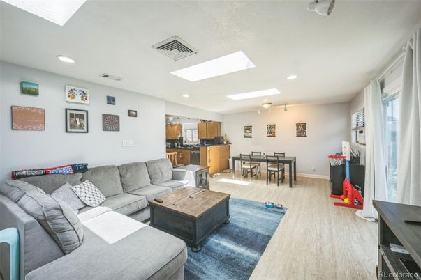 Dining room, Interior, Kitchen, Living room, Recessed Lighting