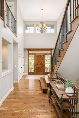 Chandelier, Interior, Wood Texture Flooring