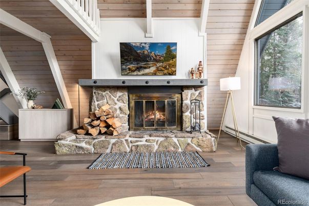 Fireplace, Interior, Wood Texture Flooring, Wooden Walls