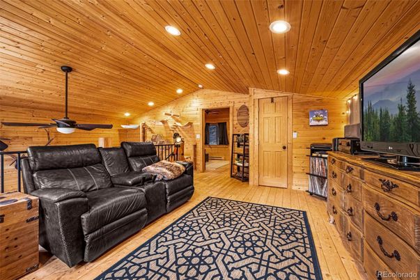 Interior, Kitchen, Living room, Recessed Lighting, Wooden Ceilings, Wood Texture Flooring, Wooden Walls