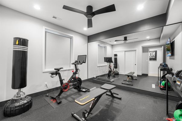Fitness Equipment, Interior, Recessed Lighting